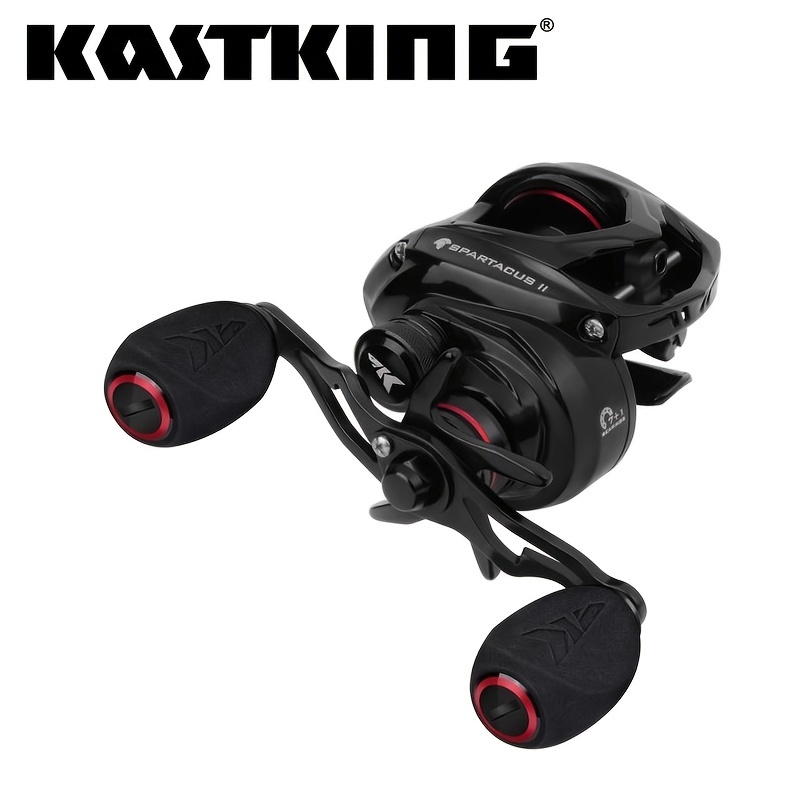 * Black Spartacus II Ultra Smooth Baitcasting Reel - 8KG Max Drag, 7+1 Ball  Bearings, 7.2:1 High Speed Gear Ratio - Perfect for Fishing!