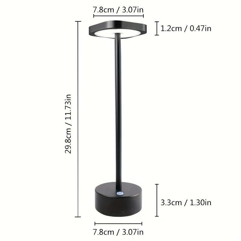 LED Rechargeable Cordless Table Lamp Outdoor Portable Desk Lamps 2-Levels  Brightness Night Light for Restaurant Camping Home