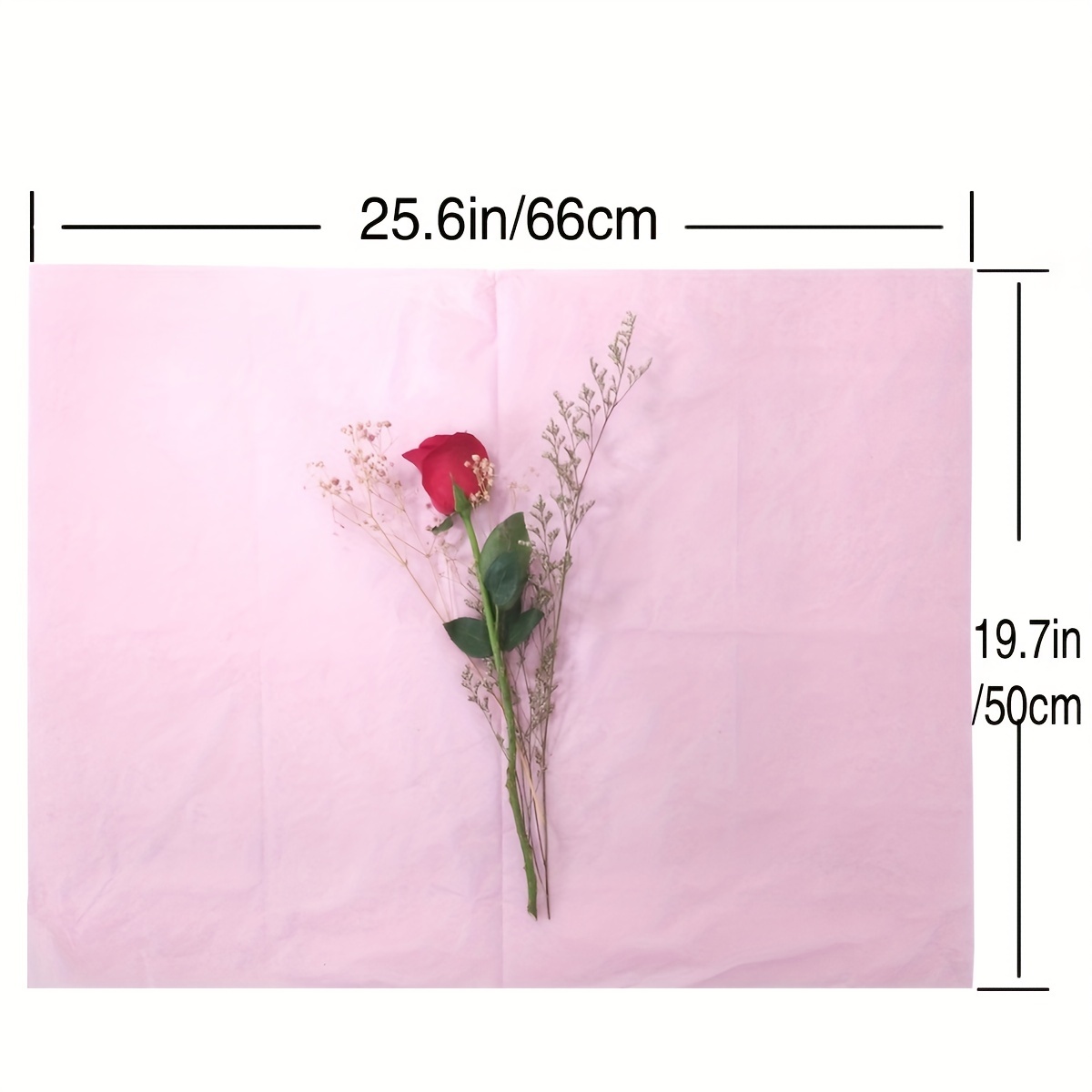Red roses in kraft paper 50 cm