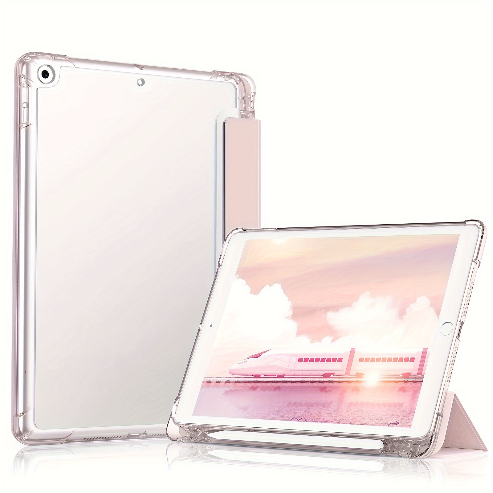 Fintie Hybrid Slim Case for iPad Pro 11-inch (4th / 3rd Generation) 2022/2021 - [Built-in Pencil Holder] Shockproof Cover w/Clear Transparent Back