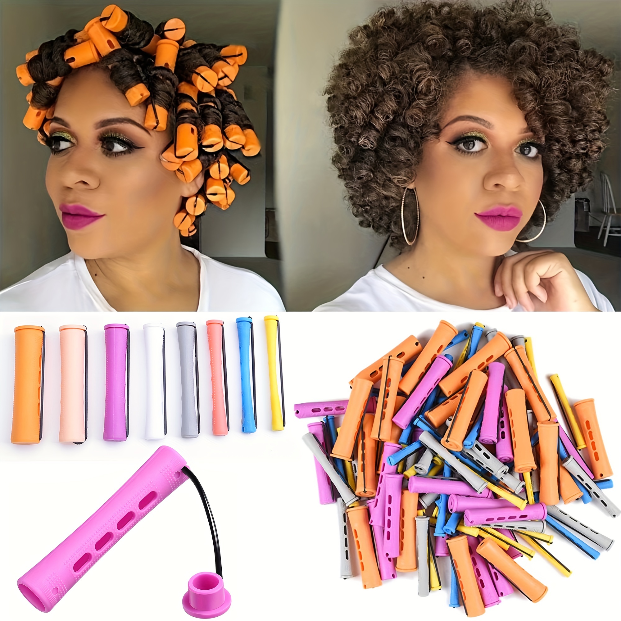 10 Pieces Hair Perm Rods Plastic Cold Wave Rods Hair Curling Roller Hair  Styling Hairdressing Tools