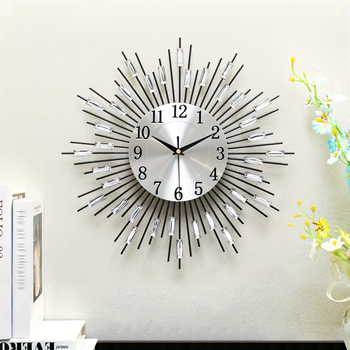1個 壁時計サイレントノンカチカチ クリエイティブスター装飾壁時計 モダンなミニマリスト壁時計 ファッション錬鉄製の星型 - Temu Japan