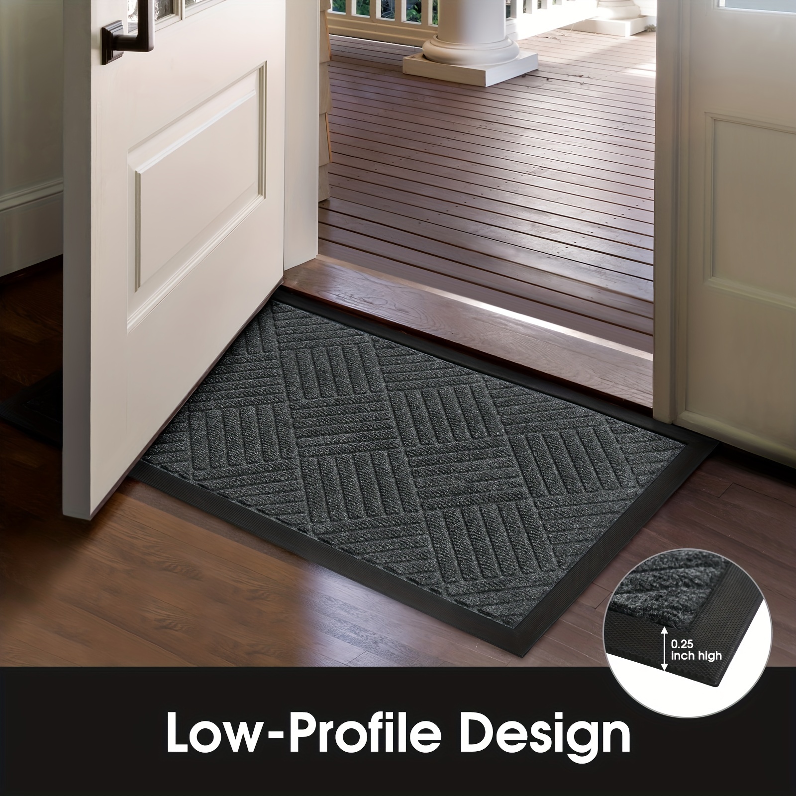 Red Door Mat With Durable Non slip Rubber Backing Large - Temu