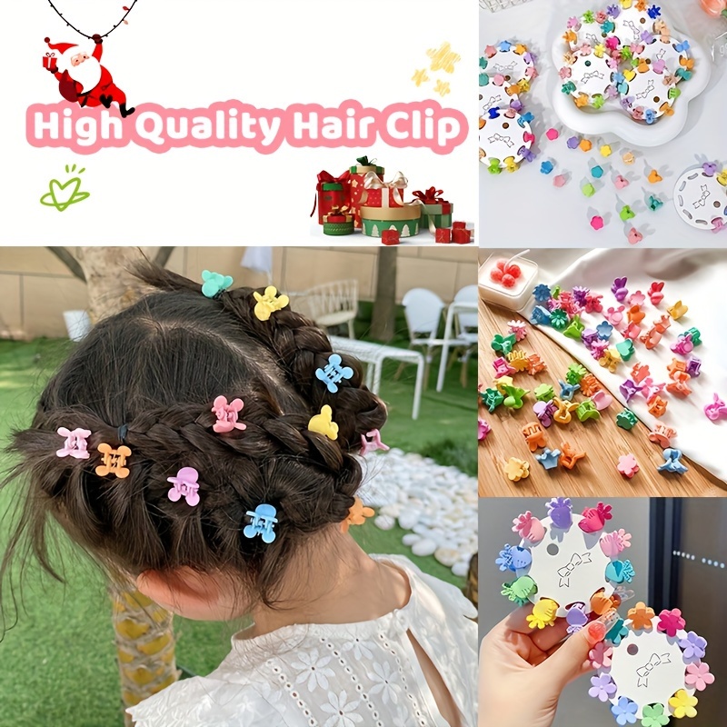 14pcs Random Creative Cute Sweet Flowers Fruits Rainbow Heart Pattern Hair Clips Princess Decorative Hair Accessories Gifts,Temu