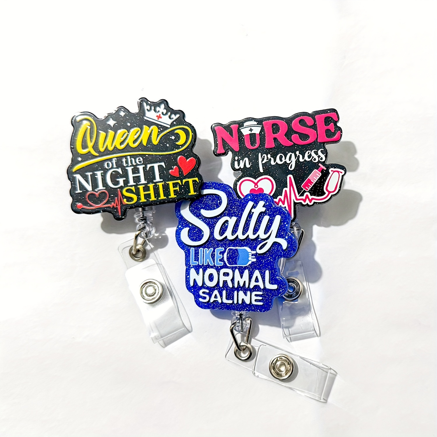 Nursing Accessories Nurse Badge Glitter Badge Reel ID Card Holder