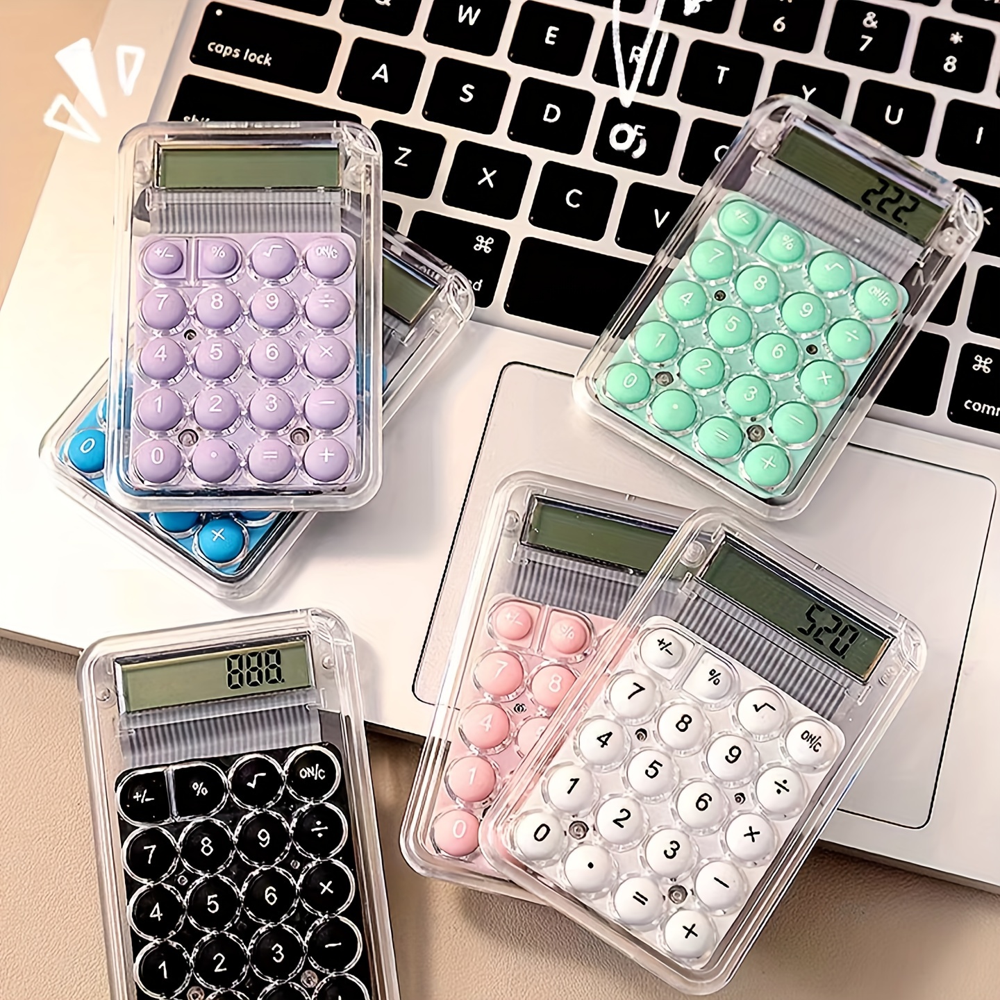 cute mini large display high appearance value portable 8 digit electronic calculator small arithmetic