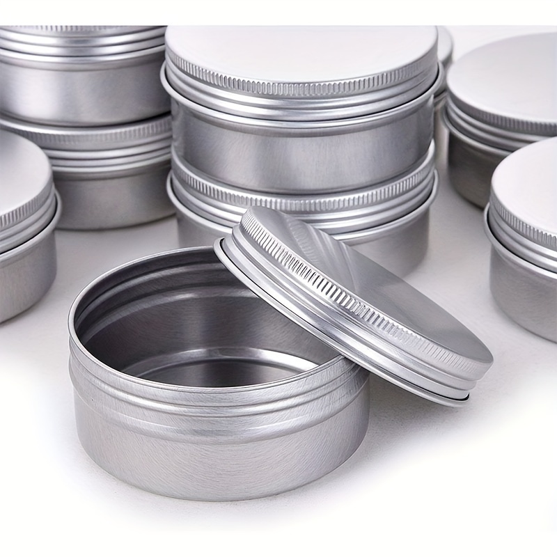 Aluminum Tin Cans 24PCS 4 Oz Metal Round Tins Containers Screw Lid