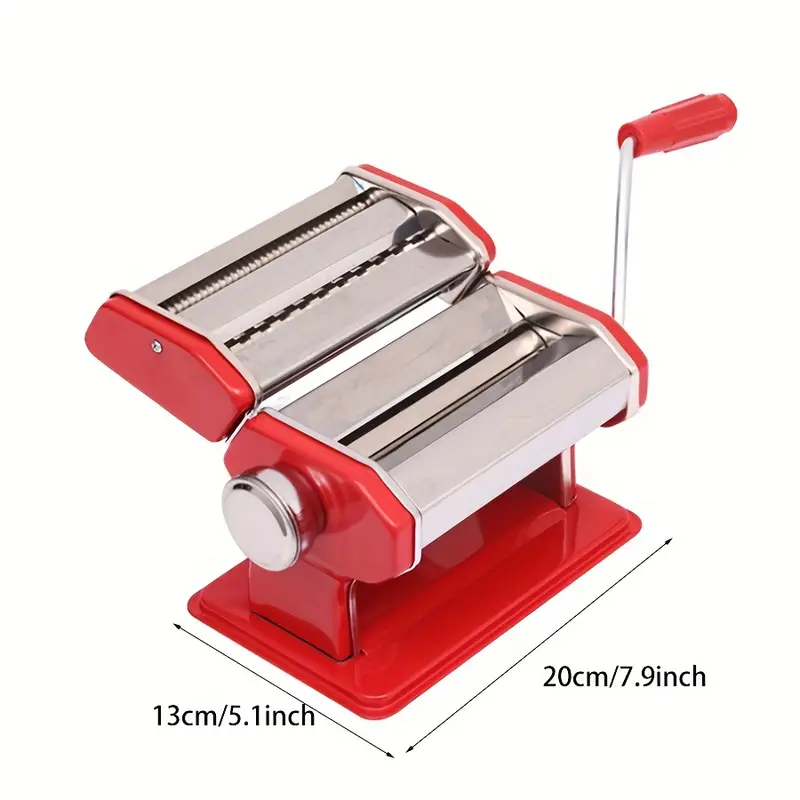 1pc Pasta Maker Machine, Manual Hand Press, Adjustable Thickness Settings,  Noodles Maker with Washable Aluminum Alloy Rollers and Cutter, Perfect for  Spaghetti