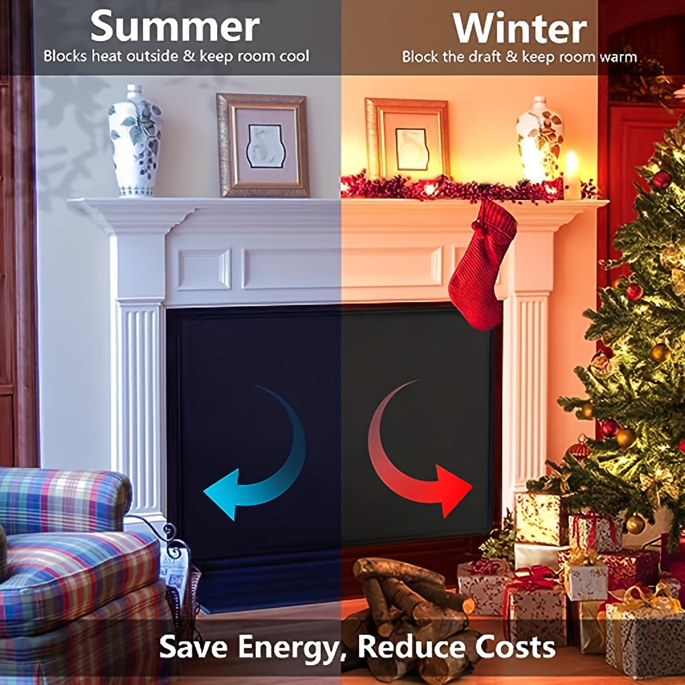  Magnetic Fireplace Blanket for Heat Loss Indoor