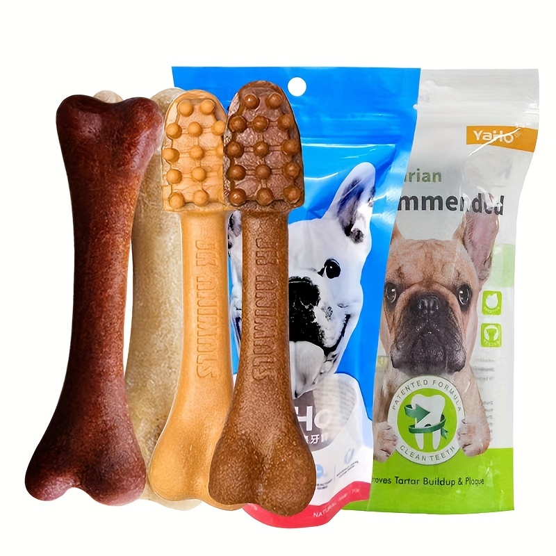 170g interactive bone shaped dog chew toy keep pets teeth clean healthy 1