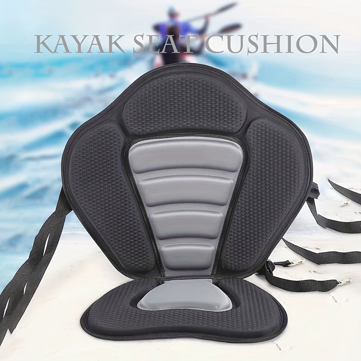 Gel Kayak Seat Cushion with Washable Non-Slip Cover,Waterproof Double  Thicken Layer Paddle Board Seat Cushion,Breathable Honeycomb Design Gel  Seat