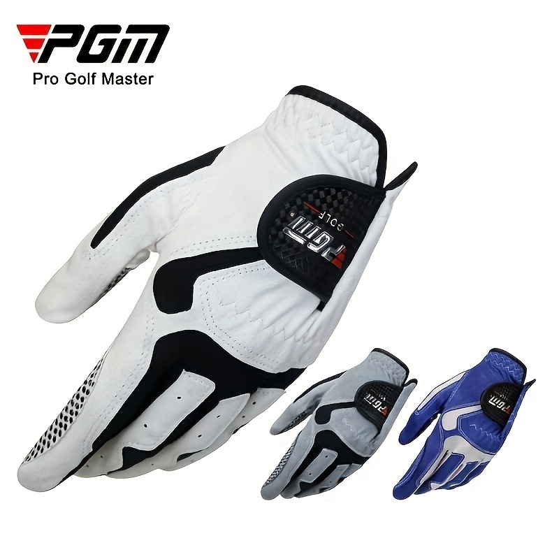 TEMU 1pc Men's Soft Breathable Anti-slip Full-finger Golf Gloves, Left Hand