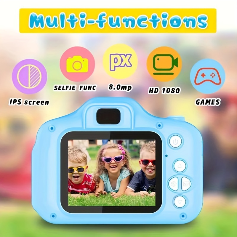 Cámara Selfie para Niños Regalos de Cumpleaños de Navidad para Niños de 3 a 9  Años Cámaras de Video Digital HD para Niños Pequeños Juguete Portátil para  Niños de 3 4 5