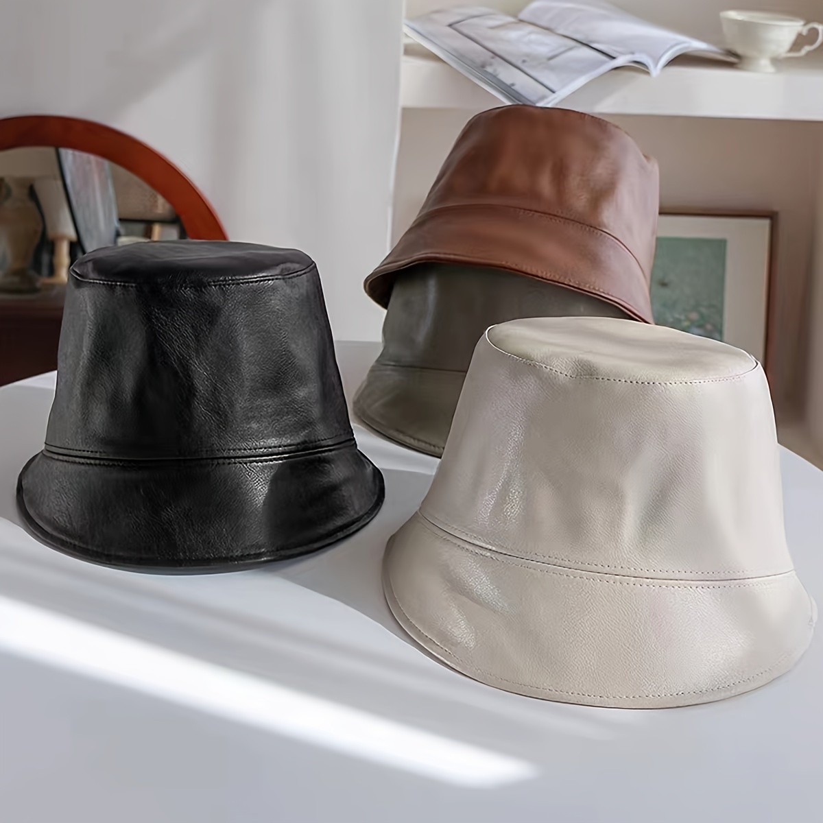 Leather store fisherman hat