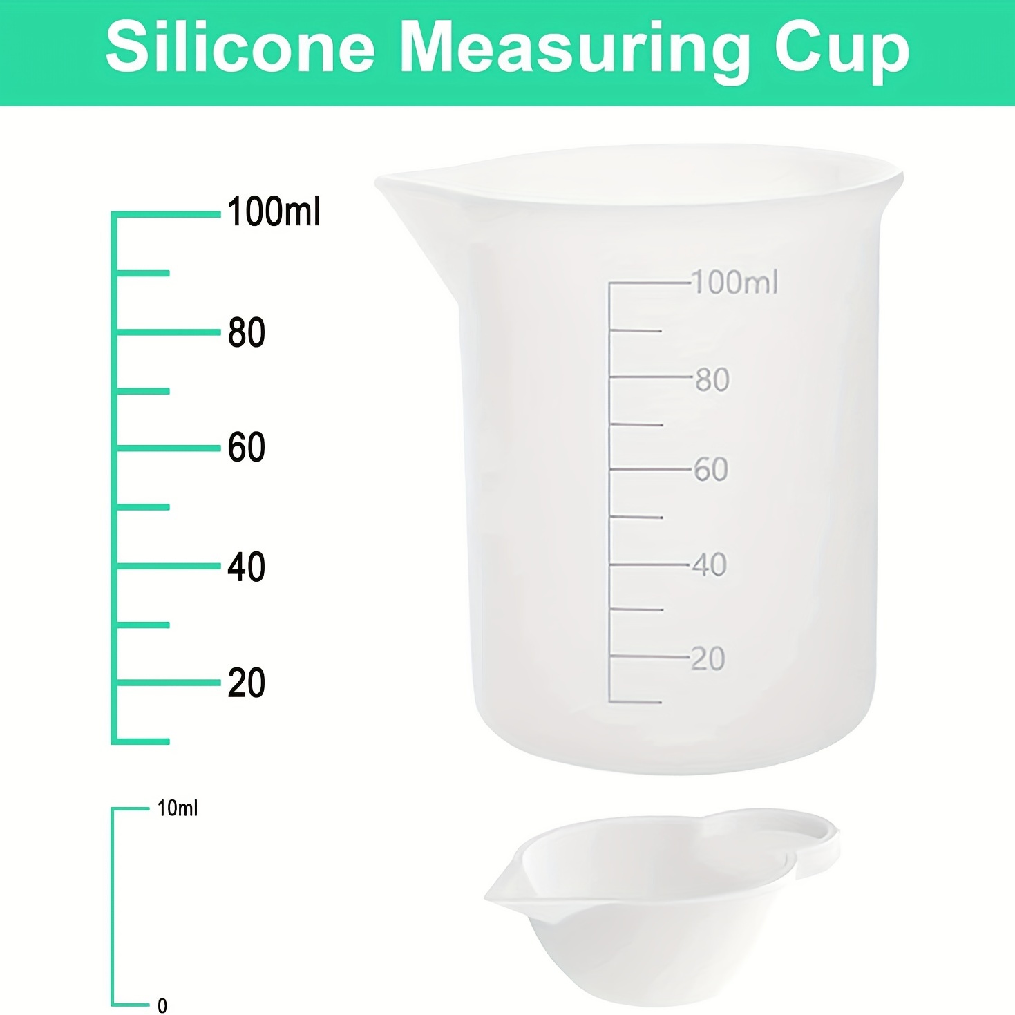 Silicone Measuring Cups for Epoxy Resin,1PCS 8oz Graduated Silicone  Cup,4PCS 100ml Mixing Cups,2PCS Silicone Stire Sticks,for Epoxy  Molds,Tumbler Making,Acrylic Paint Pouring Accessories