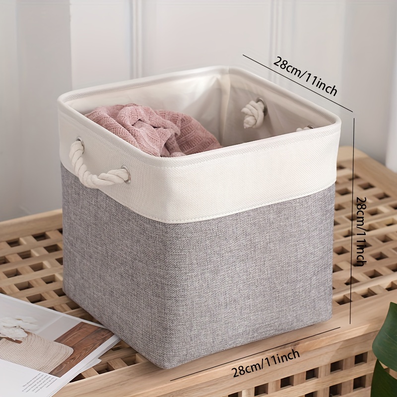 DECOMOMO Storage Bins | Fabric Storage Basket for Shelves for Organizing  Closet Shelf Nursery Toy | Decorative Large Linen Closet Organizer Bins  with
