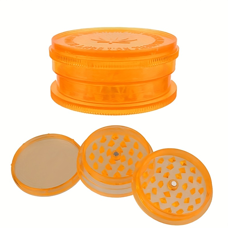 Portable 2 Layers Plastic Herb Grinder Tobacco Shredder Plain Spice Hand  Crusher