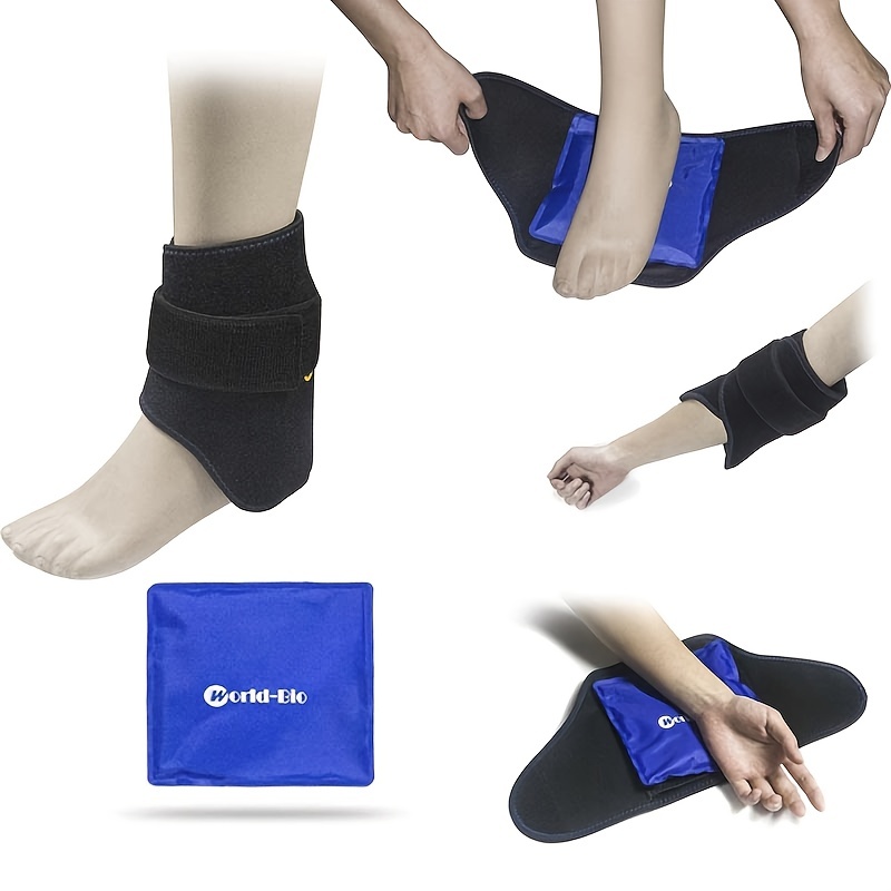 foot ankle ice gel pack for follow and sole hot cold therapy reusable pad and adjustable heel ice wrap perfect for plantar fasciitis achilles tendonitis sprains swollen foot and muscle pain relief 0