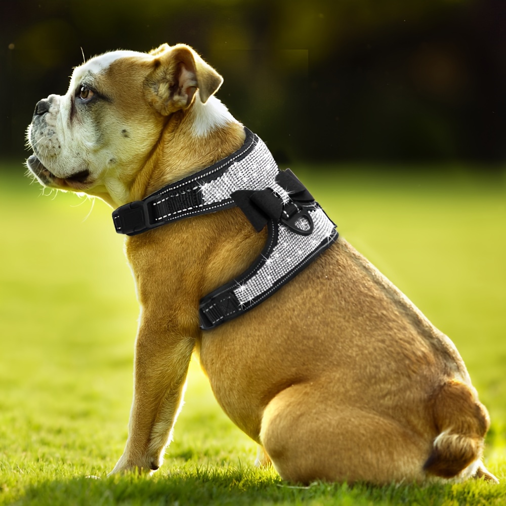 Solid Dog Vest Reflective Harness Pet Adjustable Nylon Collar