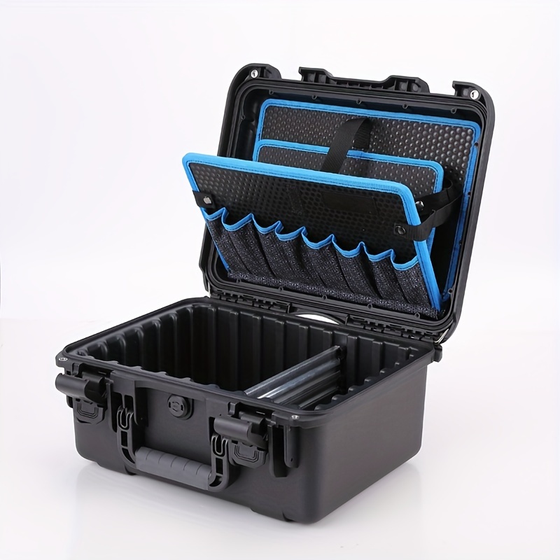 1pc Portable Waterproof Anti-fall Tool Box, Safety Protection Box,  Instrument Equipment Box, Household Multi-functional Hardware Tool Storage  Box, Wea