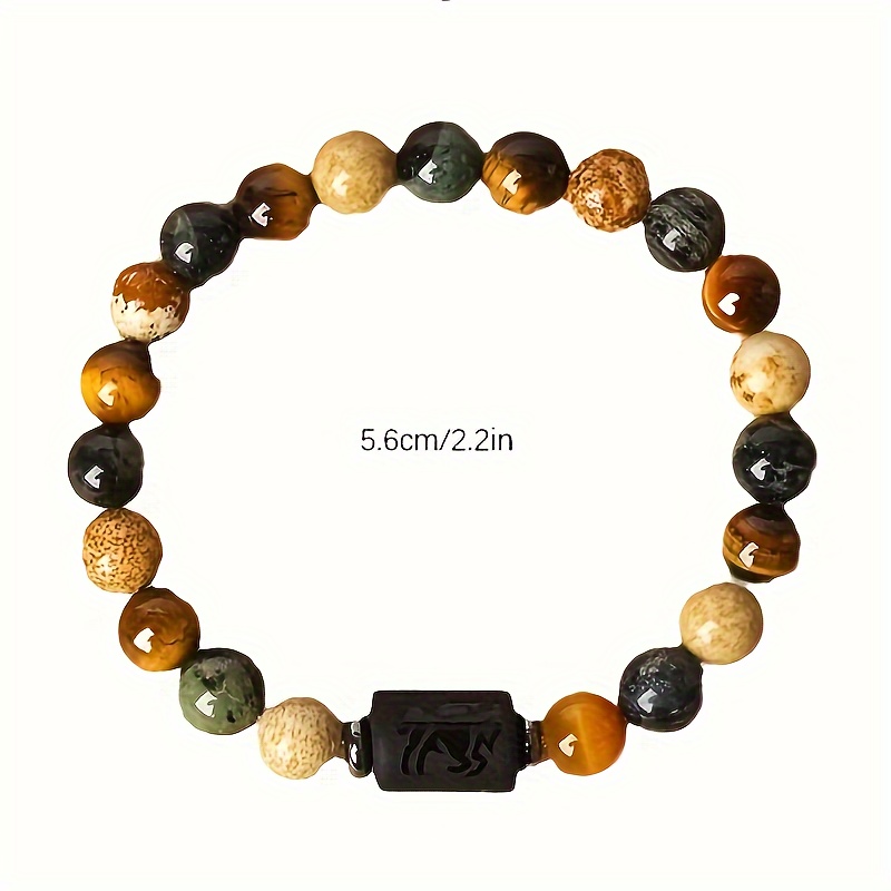 Zodiac Sign Stone Beaded Bracelets for Couples