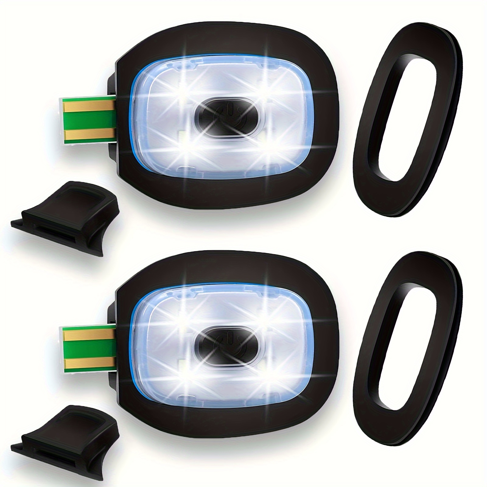2 Pièces Lumières de Course à Clip - Lampe à Clip LED avec 4 Modes