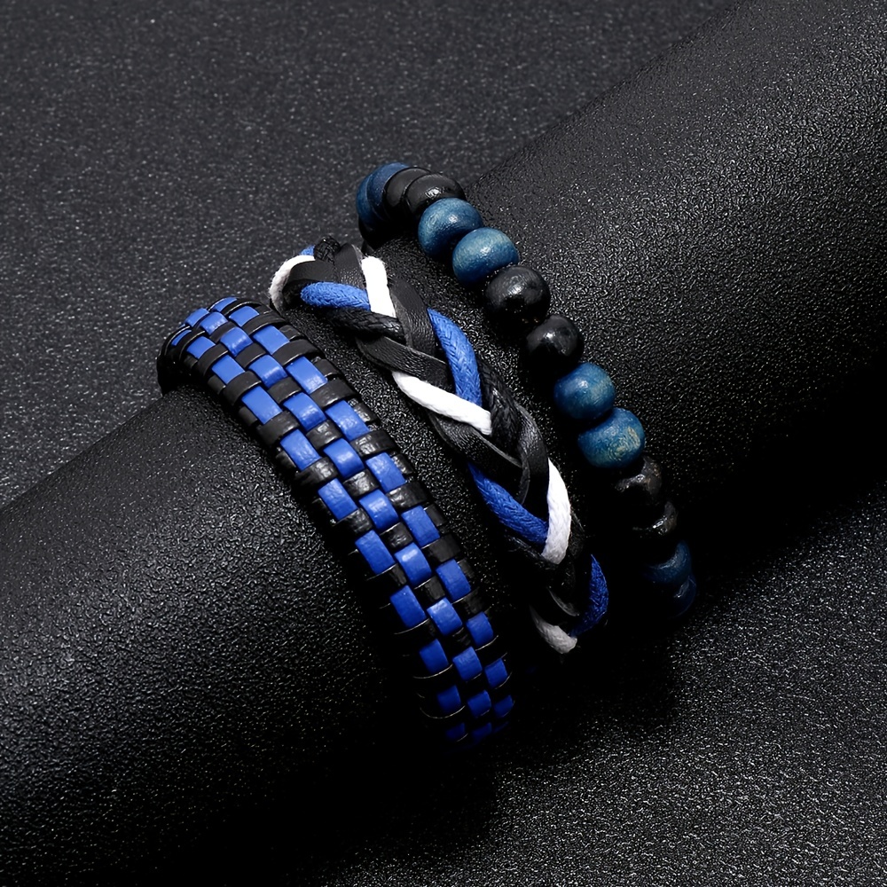 Diy Braided Leather Bracelet Making Kit Multi layers Rope - Temu