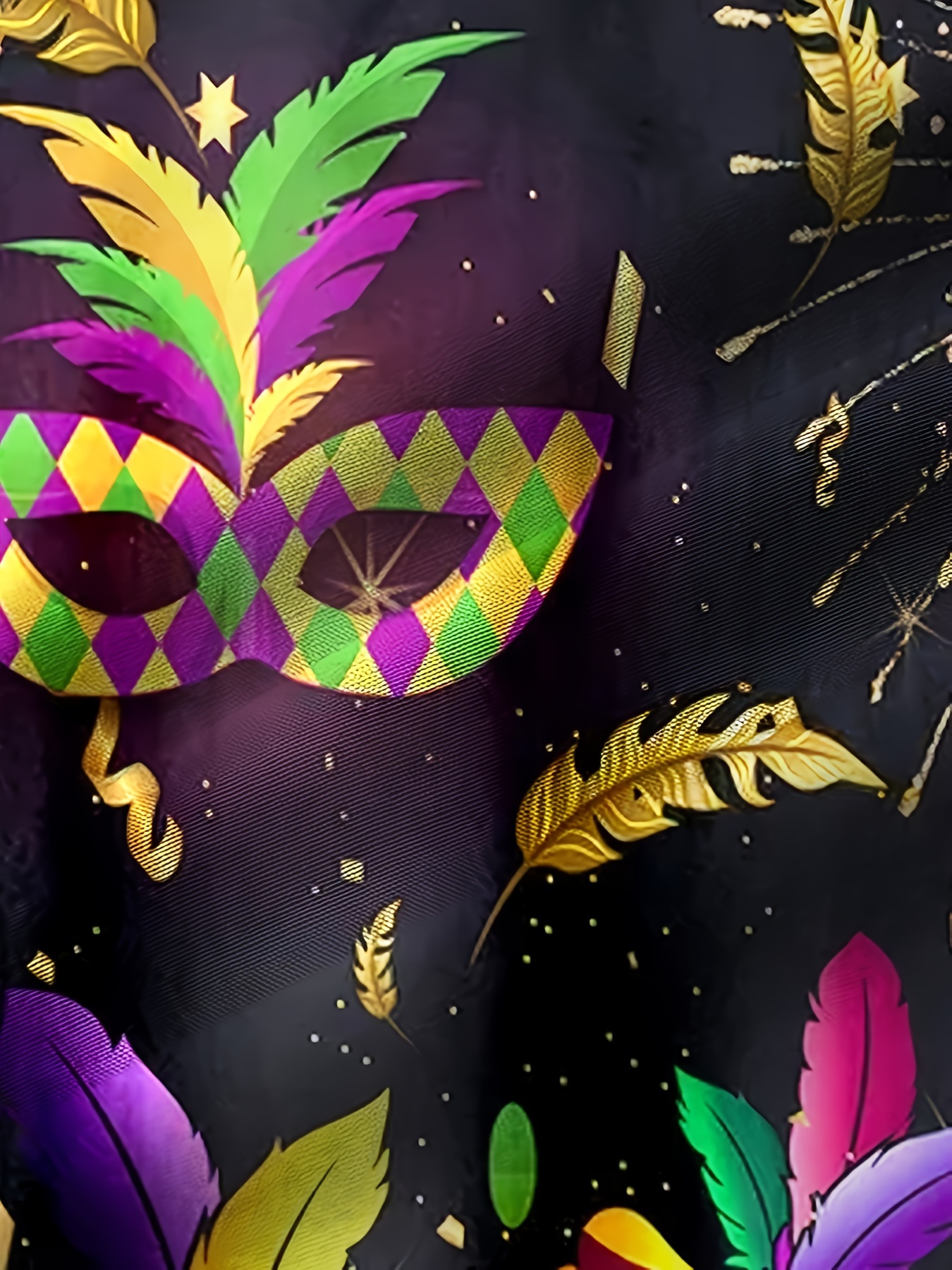 Mardi Gras Leggings Purple Mask Pattern - Mardi Gras Apparel