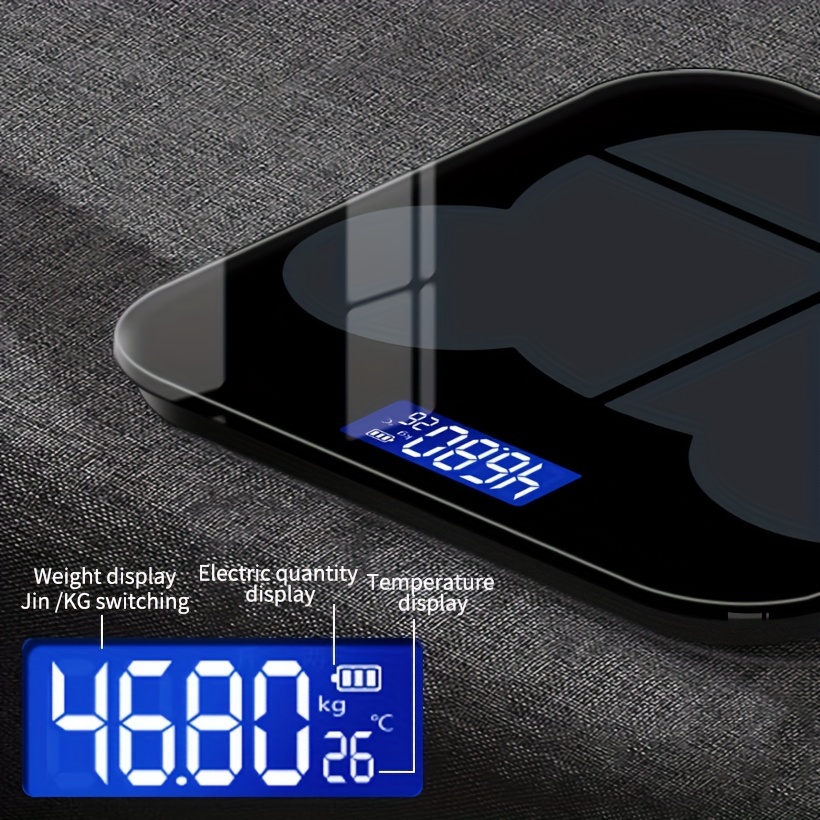 Smart Scale For Body Weight, Bt Type-c Rechargeable Body Fat Scale With Tft  Display, Accurate Body Fat Muscle Mass Biometric Analysis, Digital Bathroom  Measurement Device For Fitness,, With Fitness App - Temu