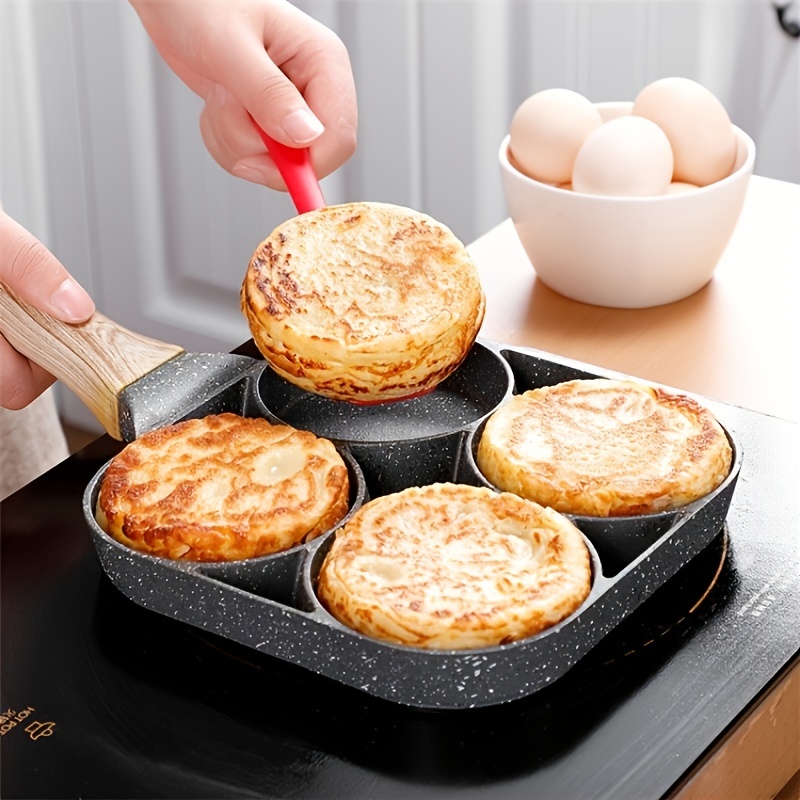 2/4 Holes Egg Frying Pan, Fried Egg Pan Nonstick 4 Cups Pancake Pan, Omelette  Pan, Egg Cooker, Medical Stone Cooker For Breakfast, Suitable For Gas/ electric/gas Induction Stove - Temu