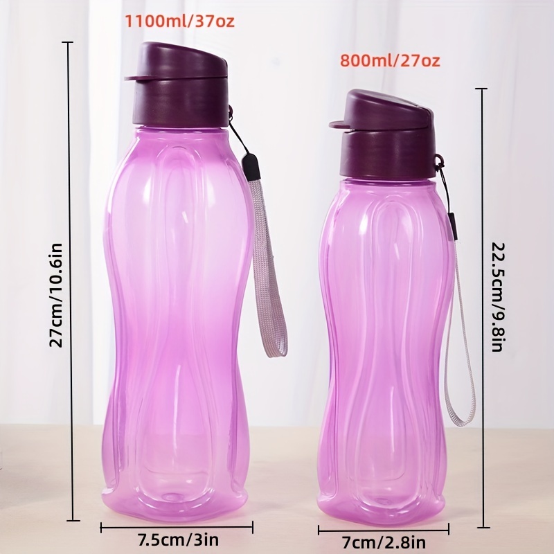 1100ml Sports Water Bottle with Time Marker BPA Free & Leak proof