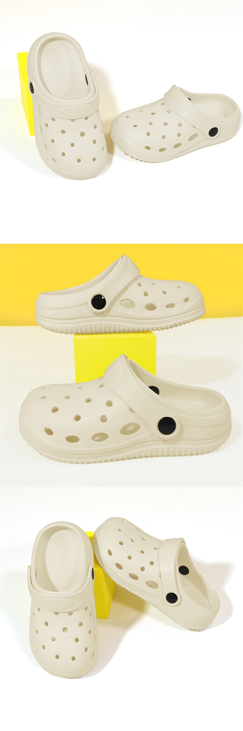 Boys' All-Season Soft EVA Clog Slippers - Slip- Arch & Breathable Round-Toe Design, Lightweight Indoor/ Shoes with Cushioned Insole, Multi-Color Options (, , White, Black, Navy, Brown) for Home, Play & Casual Attire - Ideal for Kids' Casual & Formal Events