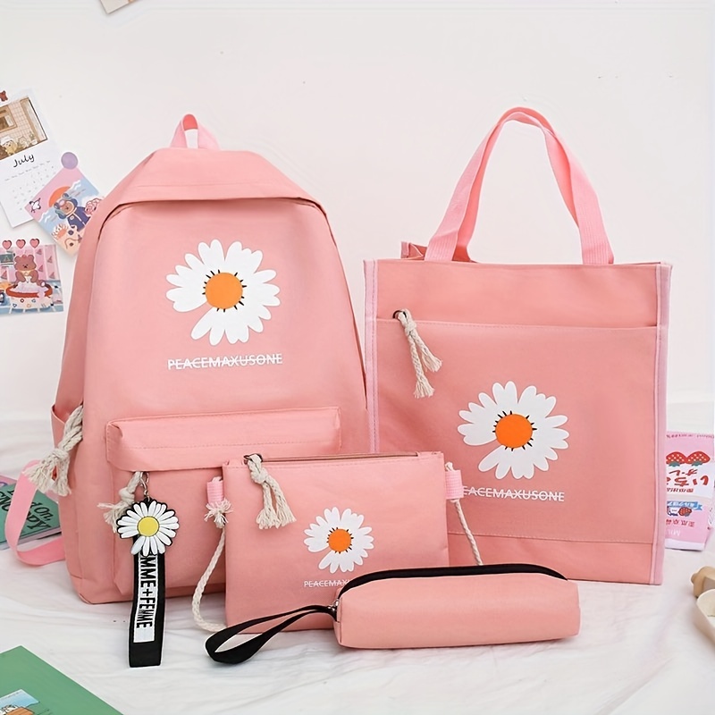 Fashion Women Flower Printing Canvas Backpack Preppy Style Casual Students  Small Handbags Mini Rucksack Knapsack for Travel