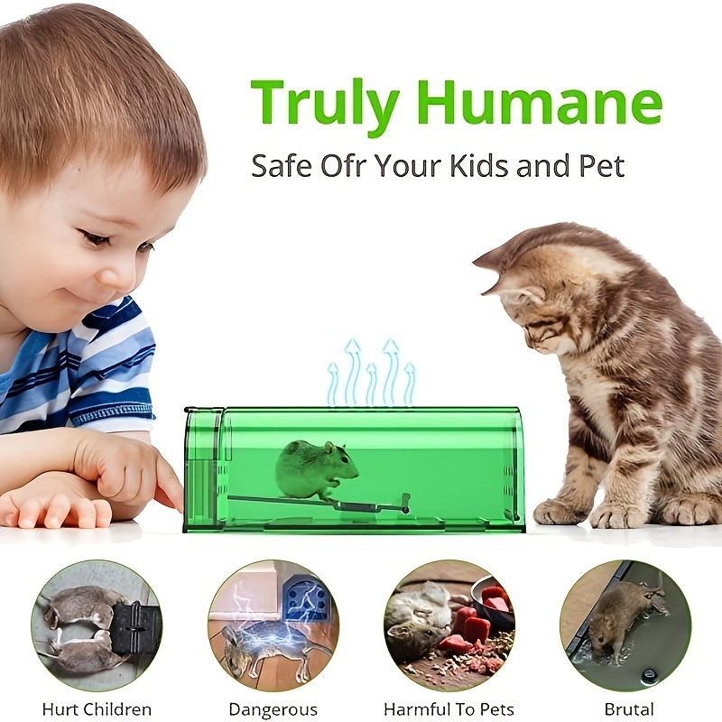 Trampas para ratones de 1 pieza, trampa humana para ratones, fácil de  configurar, receptor de ratones rápido, efectivo, reutilizable y seguro para  las familias - Temu