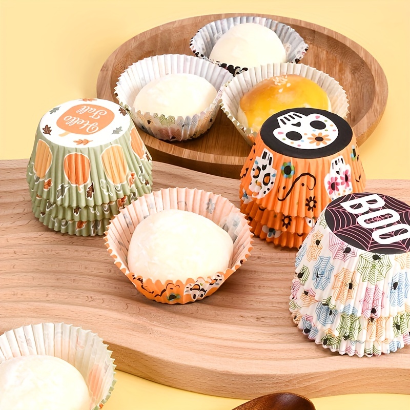 Muffin Cups 125Pcs, Heat-Resistant, Oilproof, Nonstick, Disposable, Cartoon  Large Cupcake Paper Cups, Baking Tool 