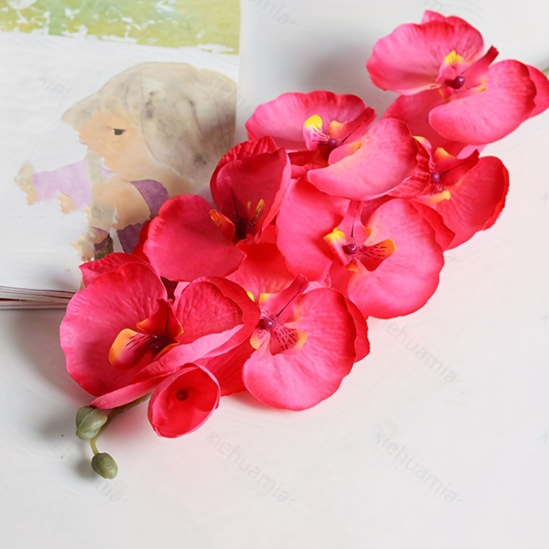 1 Pieza Orquídeas Artificiales 8 Cabezas, Flores Simulación, Decoración  Interior Floral Imitación Impermeable, Decoración Habitación Hogar (28  Pulgadas), Servicio Cliente 24/7
