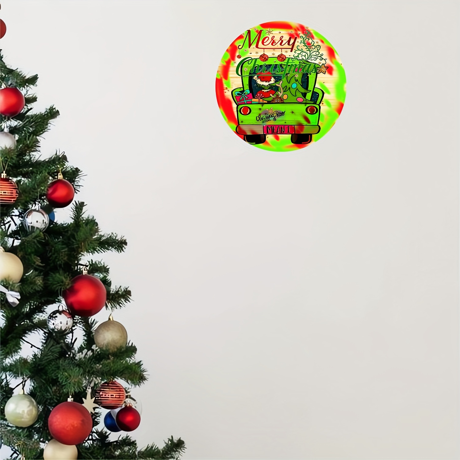 Grinch Green Farm Truck Christmas Small Truck Decor Vintage Green