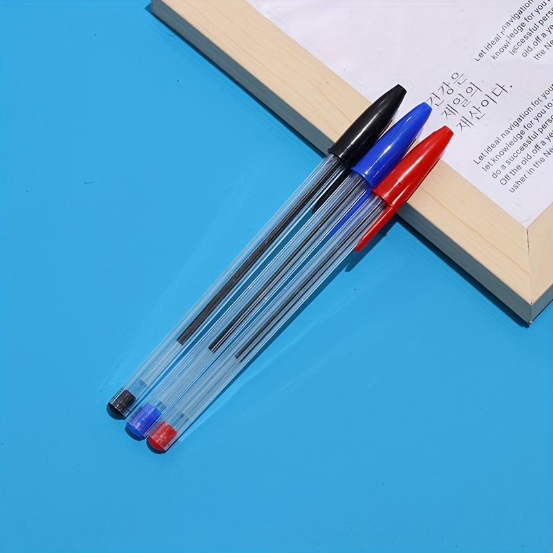 

50pcs 1.0mm Bullet Point Ballpoint Pens - Perfect For Hotel Catering & Office Stationery!