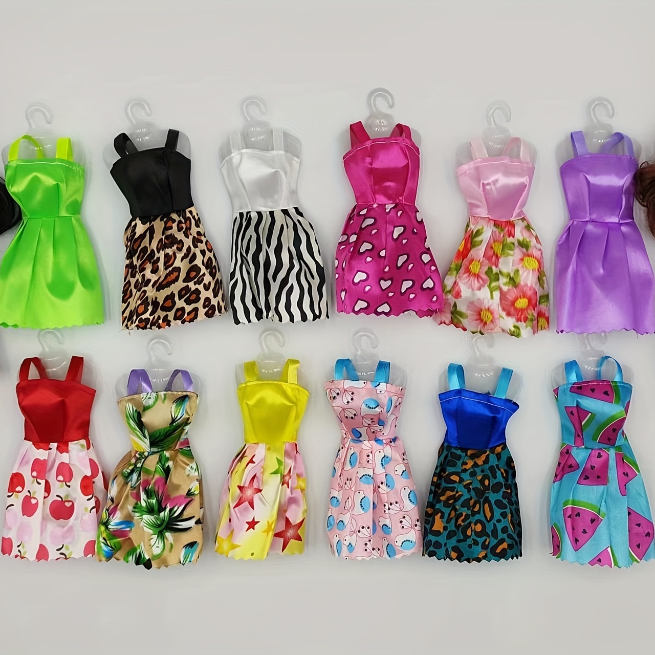 Random Mixed Style Mini Dress + 6pccs Plastic Necklaces + - Temu