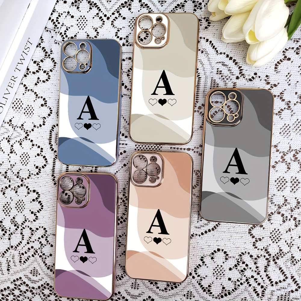 

Fashionable Alphabet Patterned Case With Electroplated Coating For Iphone 14 13 12 11 Pro Max