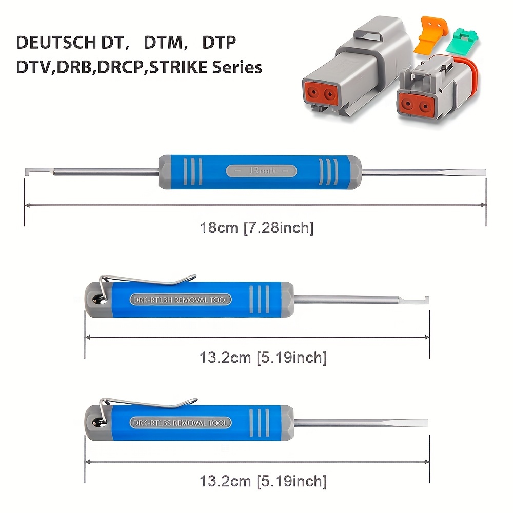 JRready ST5231 Deutsch Pin Removal Tool DRK-20DTM DRK-16DT DRK-12DTP with  DRK-RT1B, Connector Release Tool for Deutsch Solid Contacts