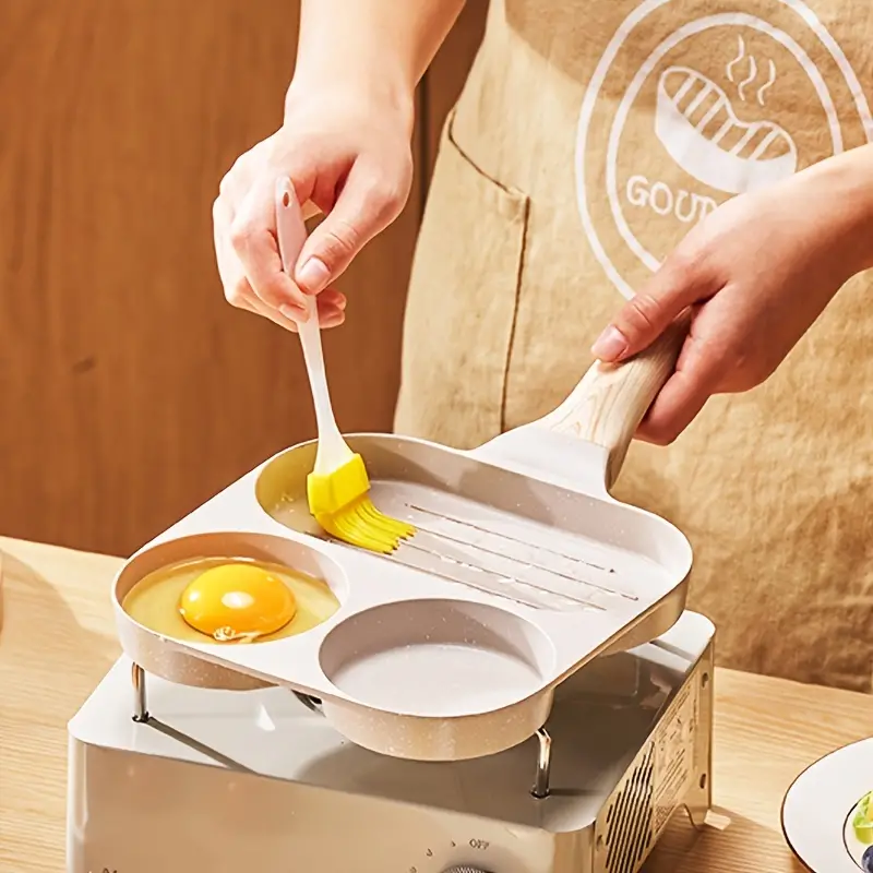 Non-stick 3-in-1 Fried Egg Pot For Breakfast, Hamburger, And Pancakes -  Perfect For Small Kitchens - Temu