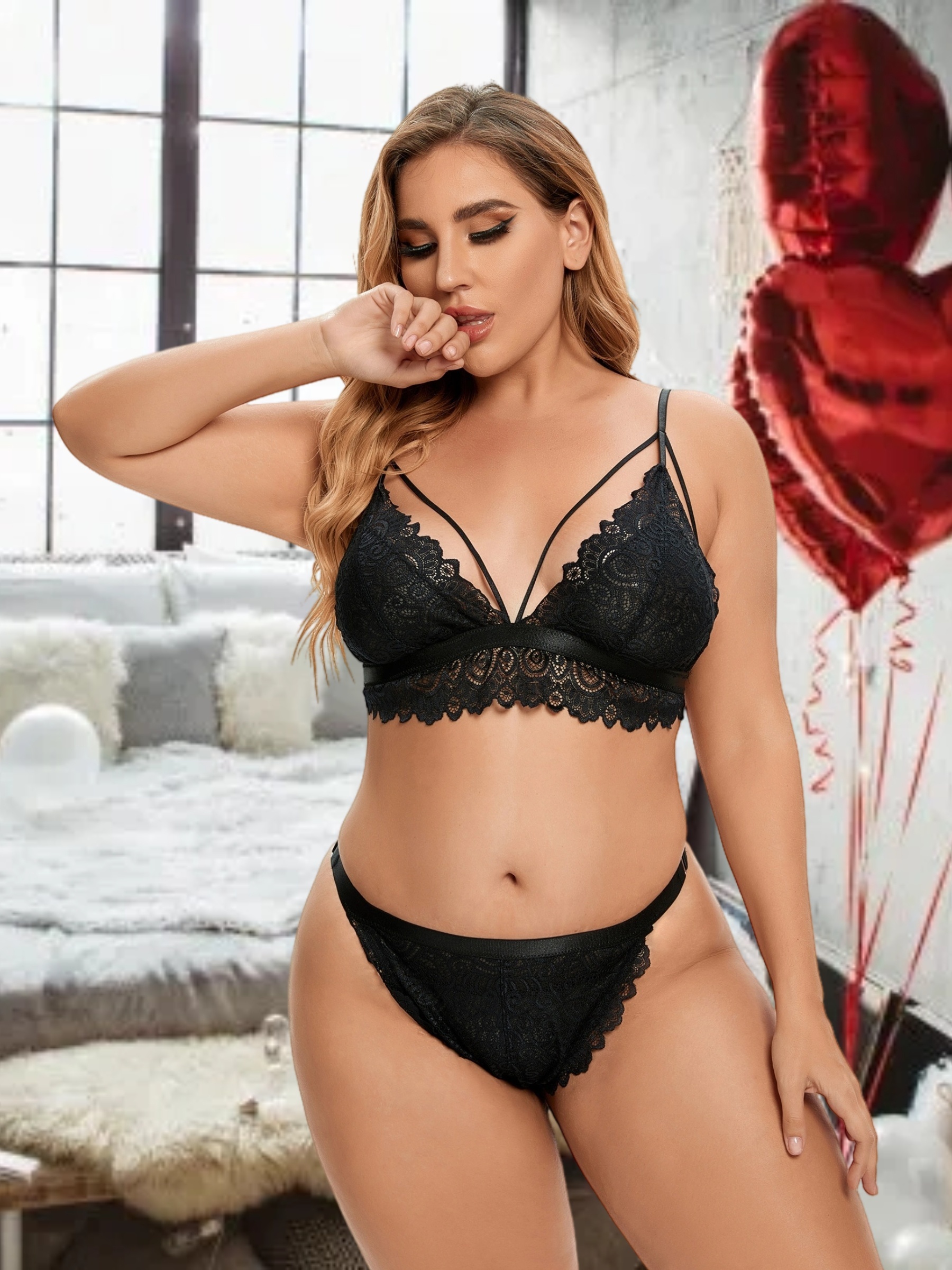 Womens Sexy Lace Plus Size Lace Sexy High Waist Thong Underwear