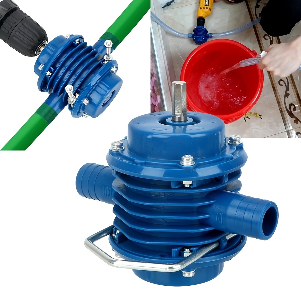 Bomba de taladro, bomba de transferencia de agua autocebante 20-30L/min  resistente al desgaste del hogar de bajo ruido sin fugas para jardín