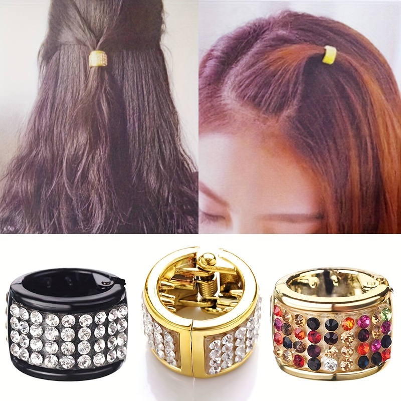 Golden Dreadlock Beads Hollow Metal Braids Ring Hair Jewelry - Temu