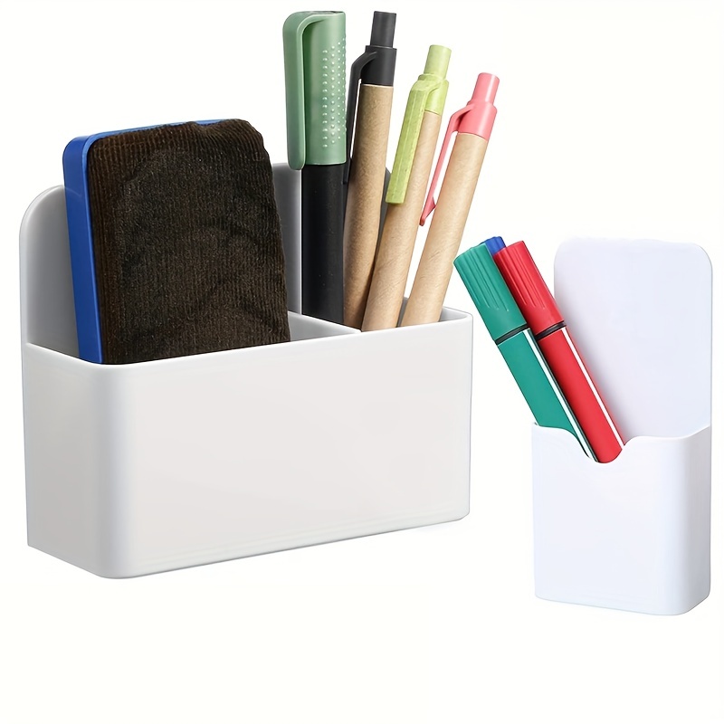 Porte Marqueur Magnétique, Boîte de Rangement Magnétique Support de Crayon  pour Tableau Blanc, Fournitures Scolaires, Réfrigérateur