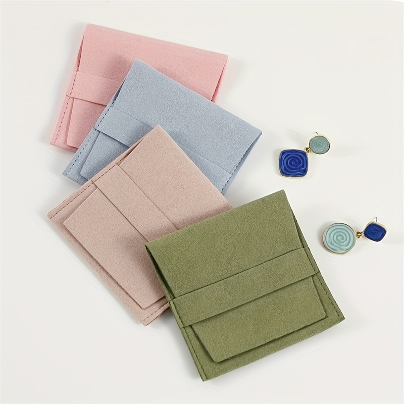 10 кожаных мешочков для украшений из замши, элегантные пылезащитные сумки для колец, серег, браслетов, свадебные аксессуары, детали 16