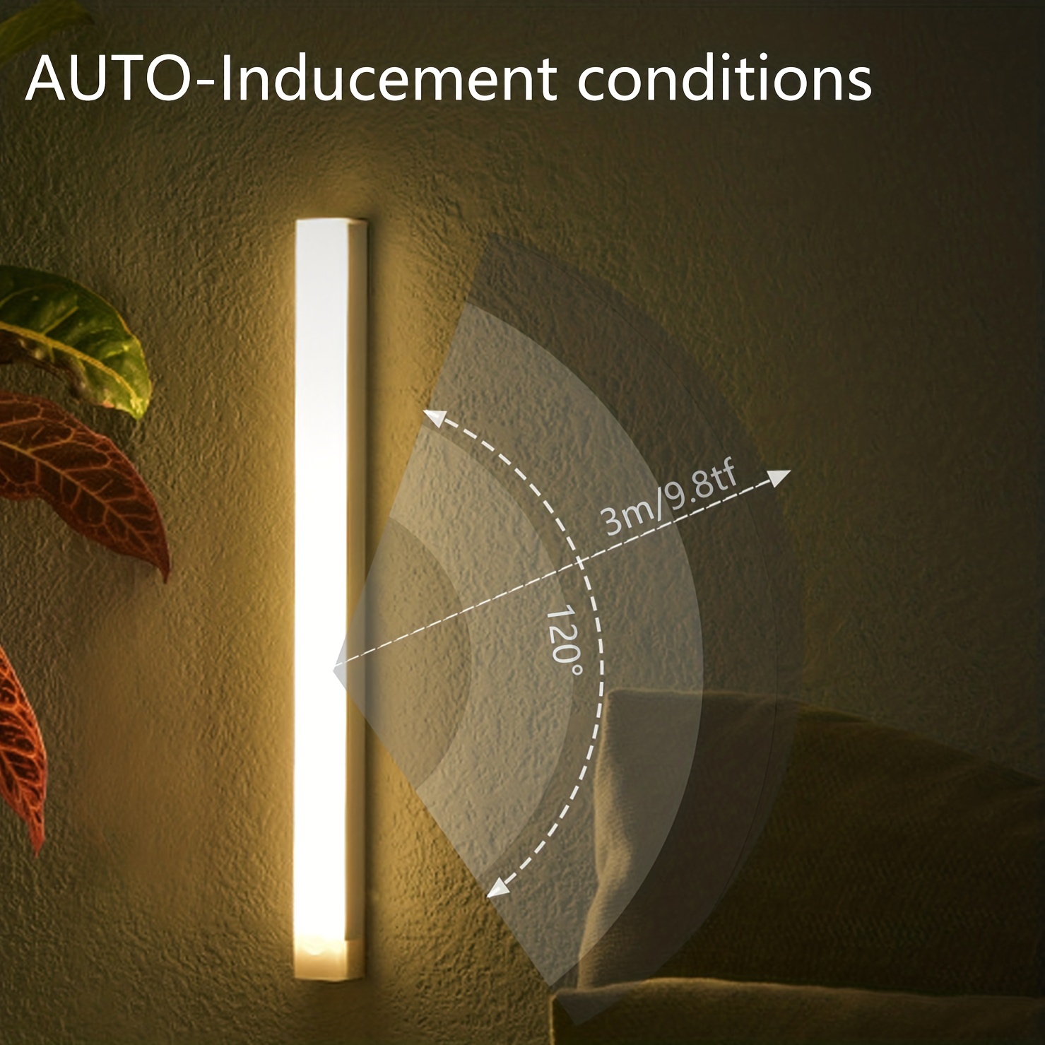 Led Motion Sensor Night Light Usb Rechargeable Dimmable Led - Temu