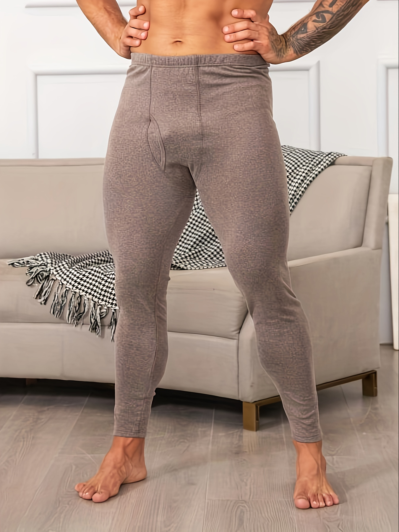 Men's Thermal Underwear Pants Premium Long Fleece Lined Base