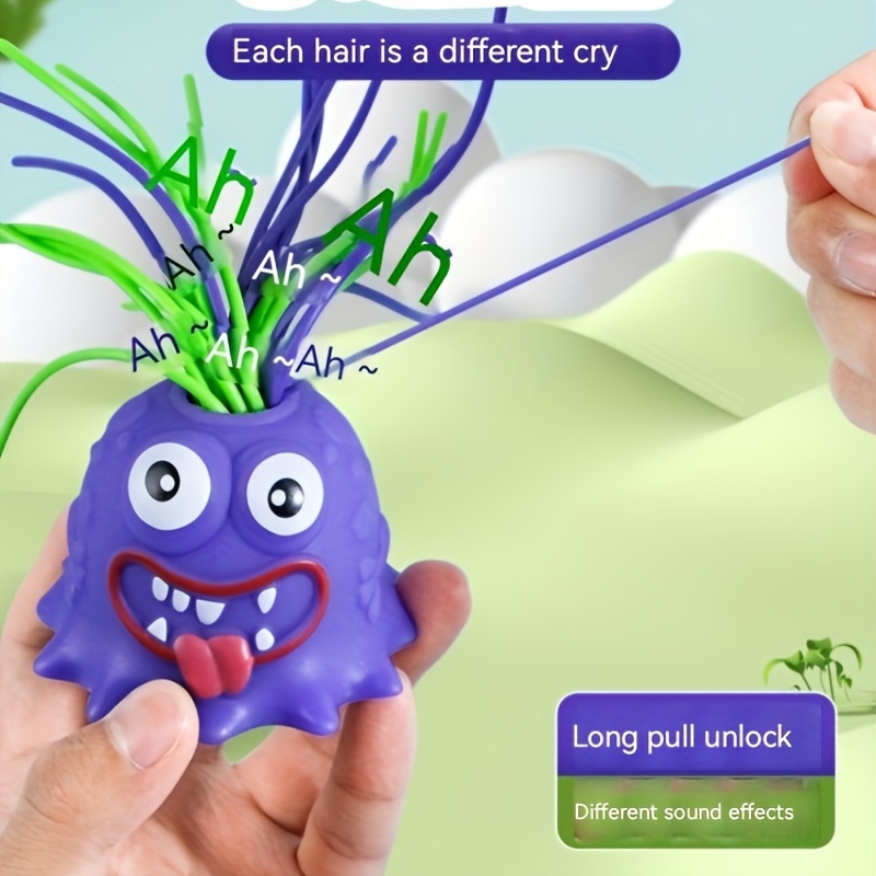 pulling hair makes little monsters unpack toys creative novelty puzzle pieces 0